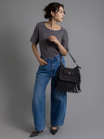 【EDWIN別注】カーブテーパードデニム《2025Autumn catalog item》（ブラック/ブルー）｜Te chichi（テチチ）通販