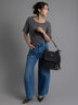 【EDWIN別注】カーブテーパードデニム《2025Autumn catalog item》（ブラック/ブルー）｜Te chichi（テチチ）通販