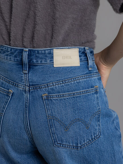 【EDWIN別注】カーブテーパードデニム《2025Autumn catalog item》（ブラック/ブルー）｜Te chichi（テチチ）通販