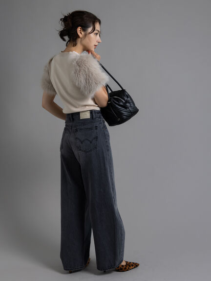 【EDWIN別注】カーブテーパードデニム《2025Autumn catalog item》（ブラック/ブルー）｜Te chichi（テチチ）通販