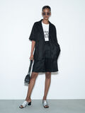 リネンブレンドハーフスリーブジャケット（セットアップ可）《2025summer catalog item》（ブラック）｜Te chichi（テチチ）通販
