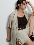 リネンブレンドハーフスリーブジャケット（セットアップ可）《2025summer catalog item》（ベージュ）｜Te chichi（テチチ）通販