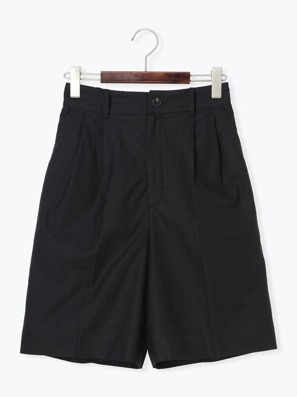 リネンブレンドショートパンツ セール】 リネンブレンドショートパンツ（セットアップ可