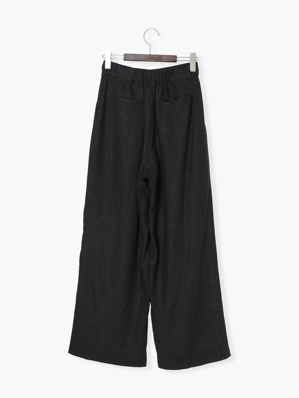 セール】 レーヨンリネンバギーパンツ（ブラック/ベージュ/ブラウン