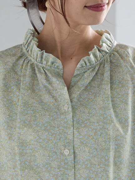 パターンアソートスタンドフリルブラウス（オフホワイト/グレー/イエロー/サックスブルー）｜Te chichi（テチチ）通販