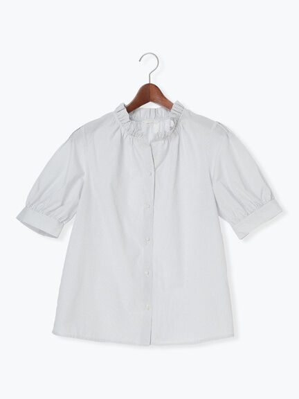 パターンアソートスタンドフリルブラウス（オフホワイト/グレー/イエロー/サックスブルー）｜Te chichi（テチチ）通販