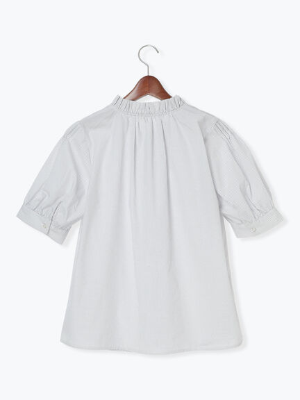 パターンアソートスタンドフリルブラウス（オフホワイト/グレー/イエロー/サックスブルー）｜Te chichi（テチチ）通販