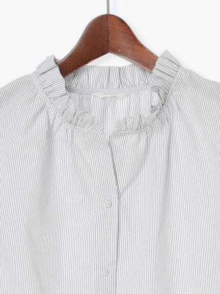 パターンアソートスタンドフリルブラウス（オフホワイト/グレー/イエロー/サックスブルー）｜Te chichi（テチチ）通販