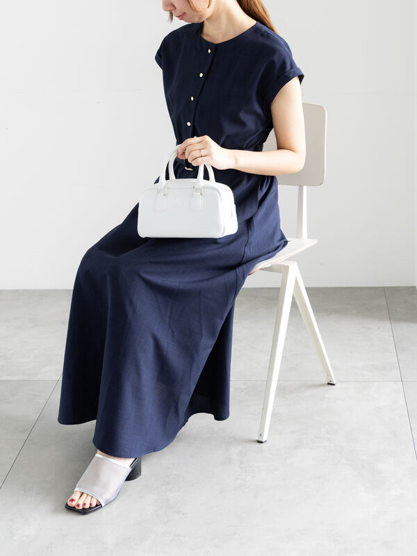 リネンライクウエストマークワンピース（ネイビー）｜Te chichi（テチチ）通販