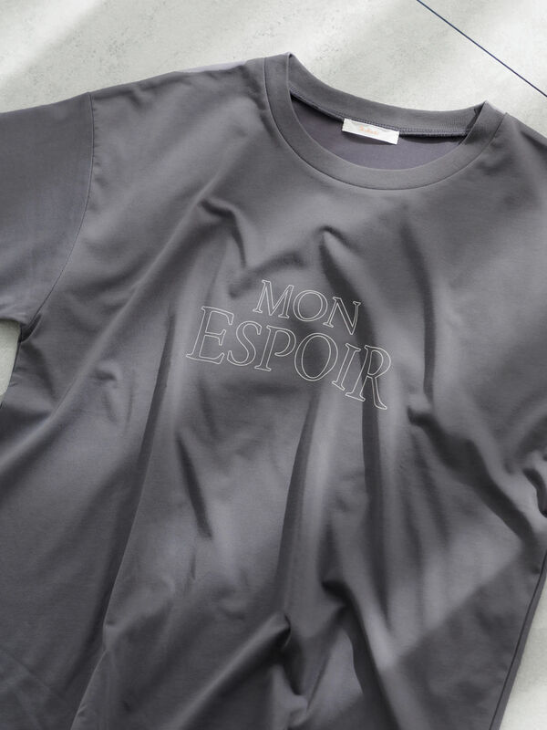 フレームロゴプリントTシャツ（チャコールグレー）｜Te chichi（テチチ）通販