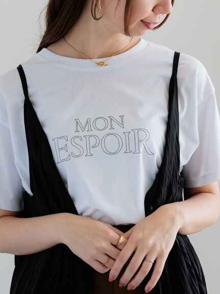 フレームロゴプリントTシャツ（オフホワイト/チャコールグレー/ブラック）｜Te chichi（テチチ）通販