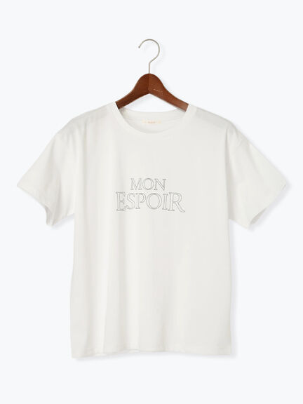 フレームロゴプリントTシャツ（オフホワイト/チャコールグレー/ブラック）｜Te chichi（テチチ）通販