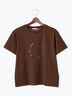 ラインストーンサークルロゴTシャツ（シルバー/チャコールグレー/ブラウン）｜Te chichi（テチチ）通販