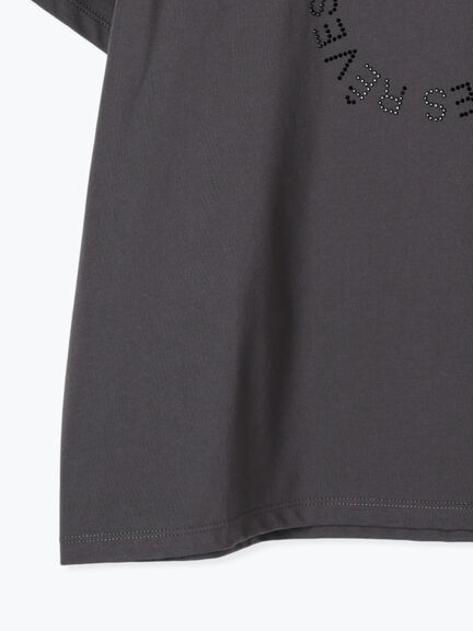 ラインストーンサークルロゴTシャツ（シルバー/チャコールグレー/ブラウン）｜Te chichi（テチチ）通販