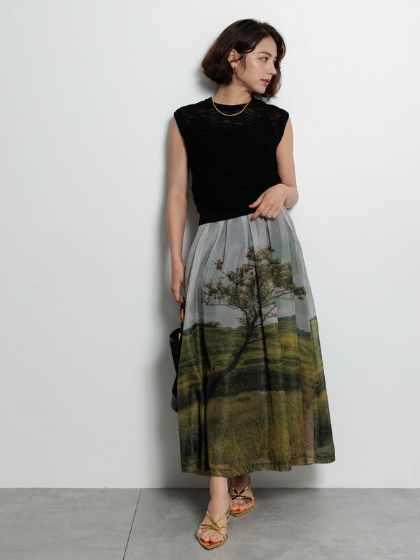Ao様 SH25010 “ flower ox shirt “ sumi シボ感の強いオックスを使用