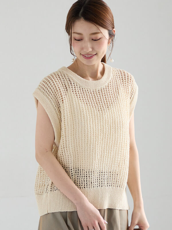 little suzie テープヤーンメッシュベスト little suzie メッシュベスト