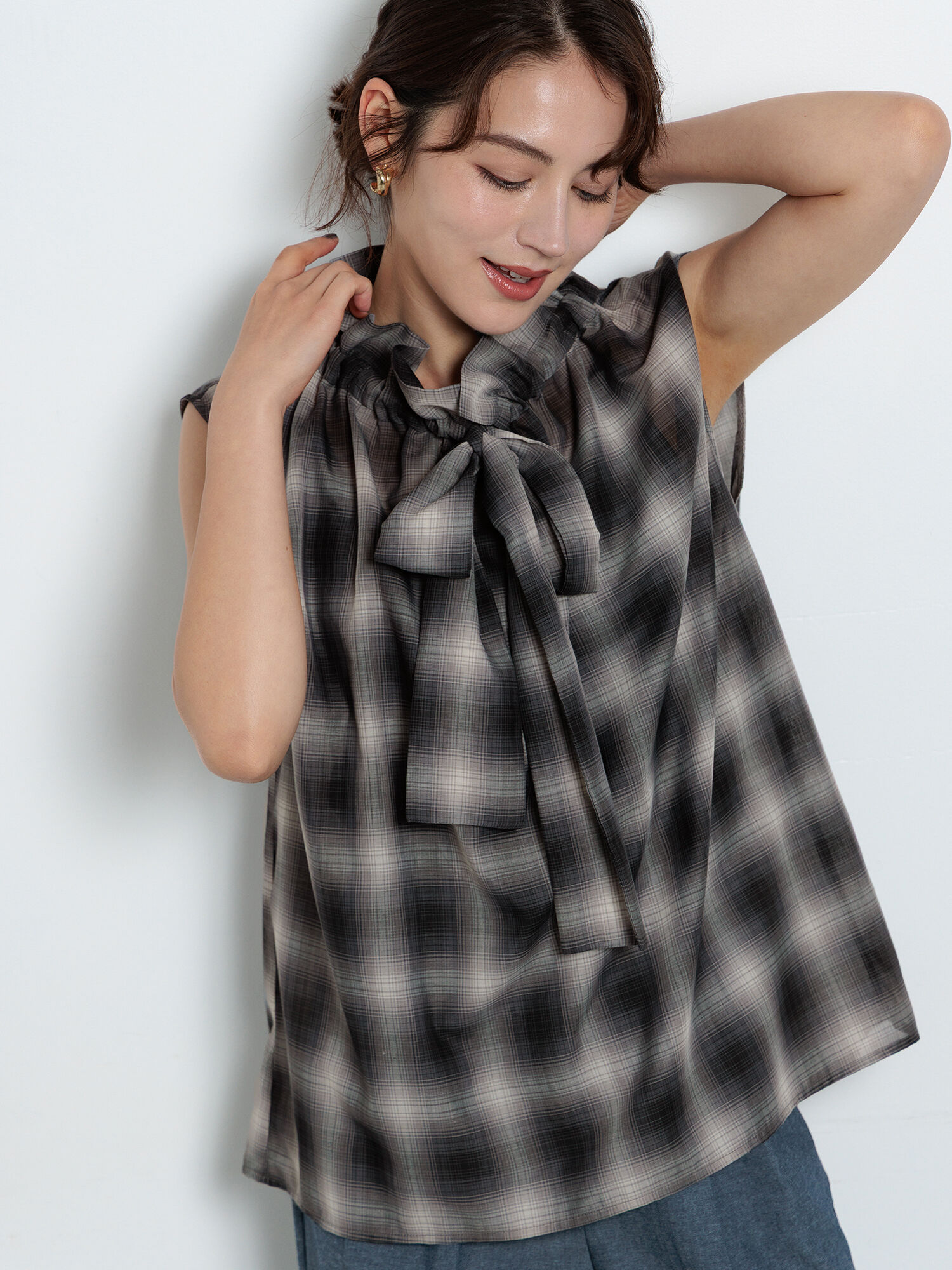 BOWTE/バウト 別注 ギンガムチェック フリルブラウス | イエナ(IENA