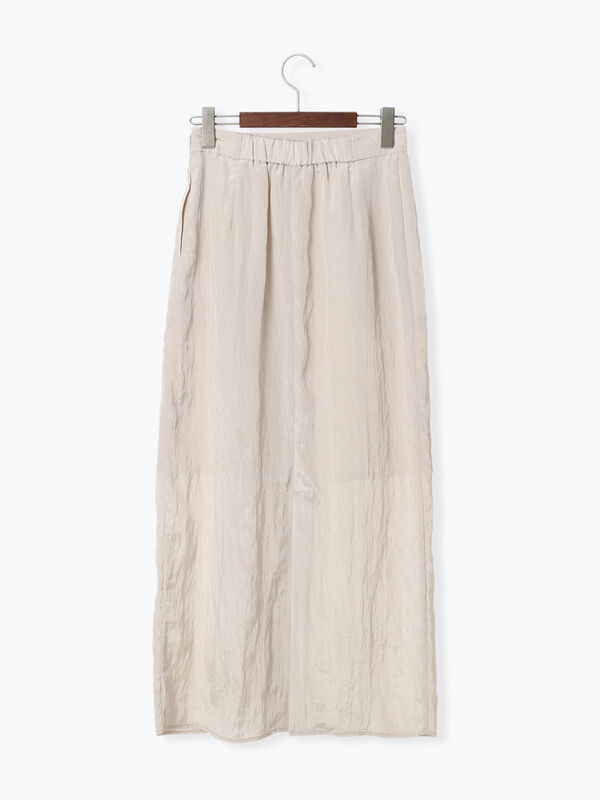 セール】 フロントタックサテンスカート（ベージュ/キャメル/ボトムス