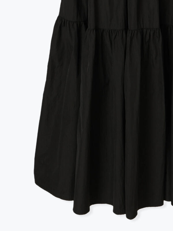ティアードワンピース　ブラック パワーショルダーティアードワンピース/ブラック | DRESS | OBLI