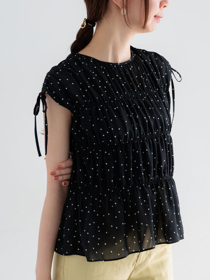.OBJECT 黒トップス OWNth-オンス-】スラッシュダメージデザインニットトップス