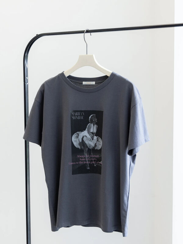 マリリンモンローシネマフォトTシャツ（チャコールグレー）｜Te chichi（テチチ）通販