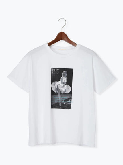 マリリンモンローシネマフォトTシャツ（オフホワイト/チャコールグレー）｜Te chichi（テチチ）通販