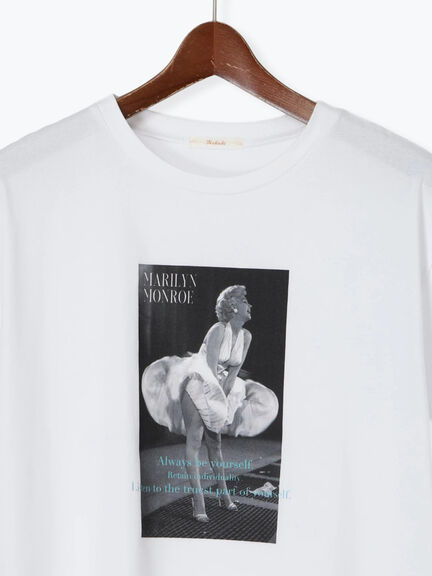 マリリンモンローシネマフォトTシャツ（オフホワイト/チャコールグレー）｜Te chichi（テチチ）通販