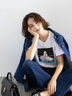 マリリンモンローチェアフォトTシャツ（オフホワイト/チャコールグレー）｜Te chichi（テチチ）通販