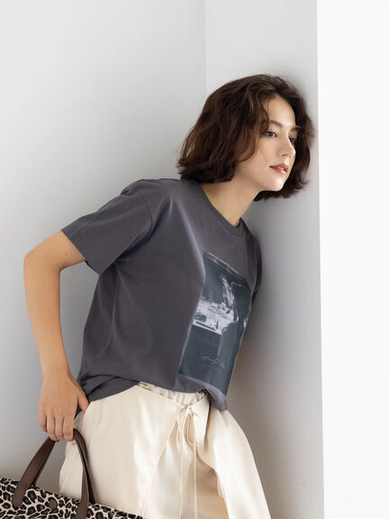 マリリンモンローミラーフォトTシャツ（オフホワイト/チャコールグレー）｜Te chichi（テチチ）通販