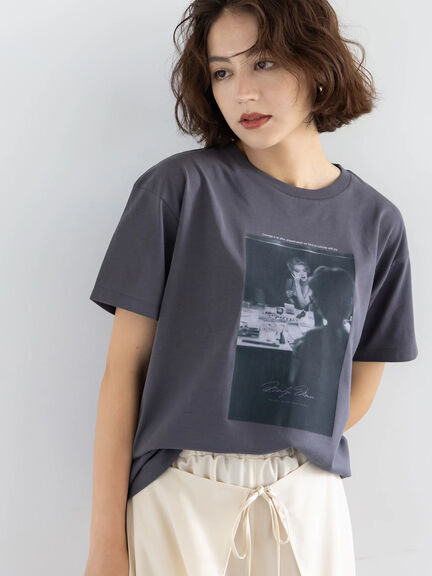 マリリンモンローミラーフォトTシャツ（オフホワイト/チャコールグレー）｜Te chichi（テチチ）通販