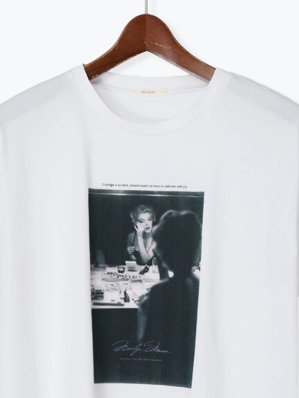 マリリンモンローミラーフォトTシャツ（オフホワイト/チャコールグレー）｜Te chichi（テチチ）通販