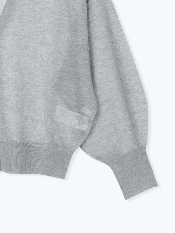 セール】 Levita14GVネックカーディガン（グレー/チャコールグレー