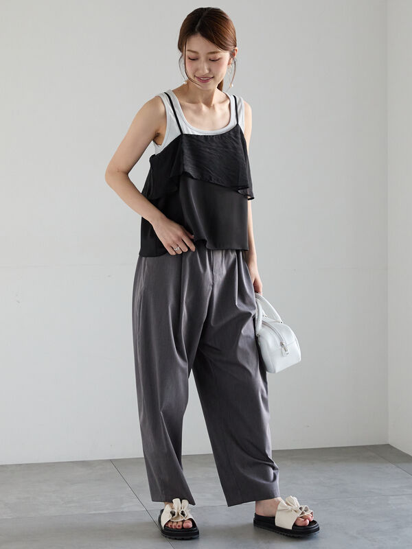 セール】 イージーカーブパンツ（チャコールグレー/ブラック