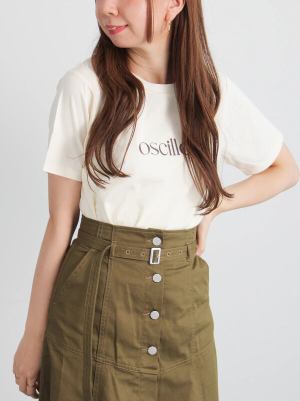 フロッキープリントロゴTシャツ（ベージュ）｜Te chichi（テチチ）通販