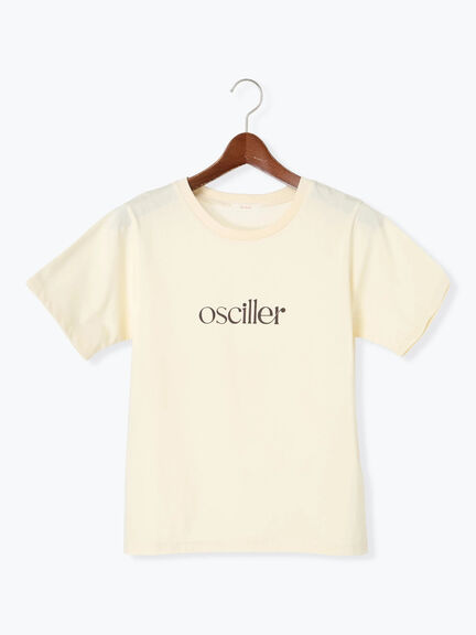 フロッキープリントロゴTシャツ（チャコールグレー/ベージュ/ブラウン）｜Te chichi（テチチ）通販