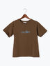 フロッキープリントロゴTシャツ（チャコールグレー/ベージュ/ブラウン）｜Te chichi（テチチ）通販