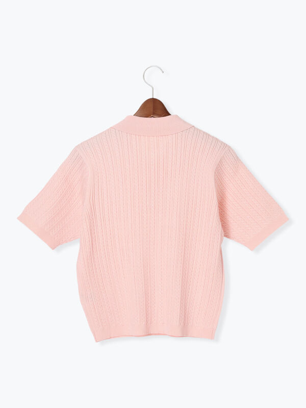 yori ミニフリルポロニット yori ミニフリルポロニット yori ミニフリルポロニット ネイビー