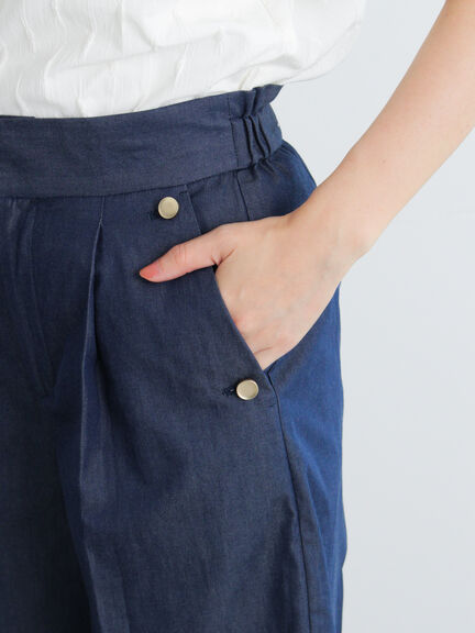 ワイドクロップトマリンパンツ（ブラック/ベージュ/ネイビー）｜Te chichi（テチチ）通販