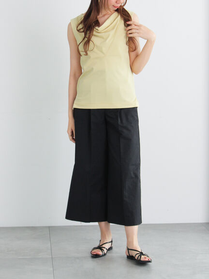 ワイドクロップトマリンパンツ（ブラック/ベージュ/ネイビー）｜Te chichi（テチチ）通販