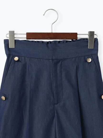 ワイドクロップトマリンパンツ（ブラック/ベージュ/ネイビー）｜Te chichi（テチチ）通販