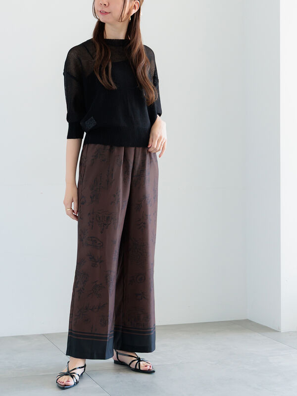 プロヴァンスプリント ストレートパンツ TOMORROWLAND collection パンツ プロヴァンスプリント