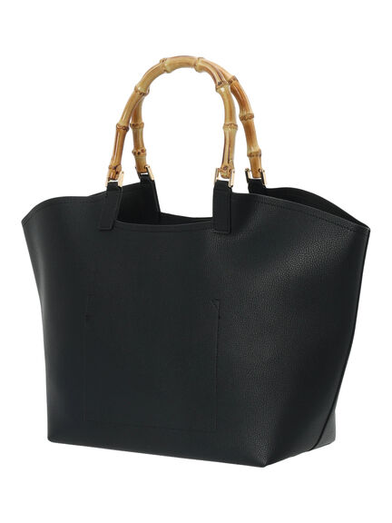 バンブーハンドルBAG（ブラック/ベージュ）｜Te chichi（テチチ）通販
