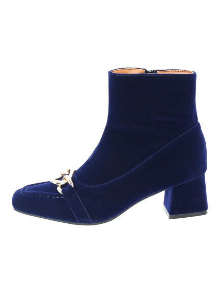 メタルパーツ×スエード調ミドルブーツ（ブラック/ブルー）｜Te chichi（テチチ）通販