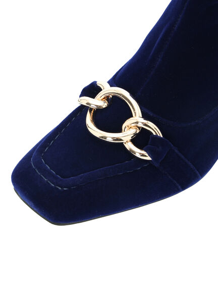 メタルパーツ×スエード調ミドルブーツ（ブラック/ブルー）｜Te chichi（テチチ）通販