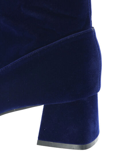 メタルパーツ×スエード調ミドルブーツ（ブラック/ブルー）｜Te chichi（テチチ）通販