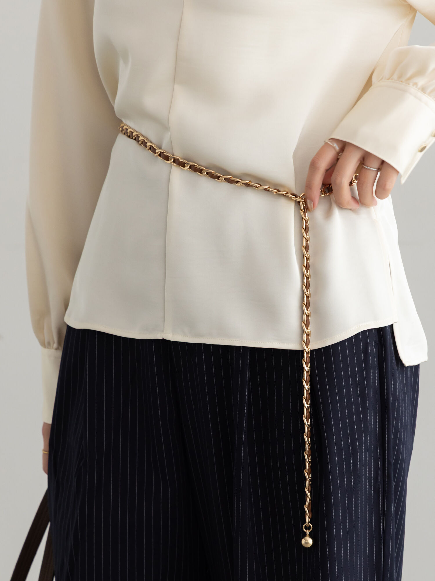 ベルサーチチェーンベルト　確認画像です。 チェーンアレンジングベルト（ブラック/ブラウン/アクセサリー/ベルト