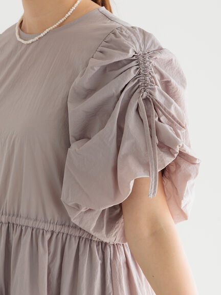 スリーブリボンロングワンピース（グレー/ブラック）｜Te chichi（テチチ）通販