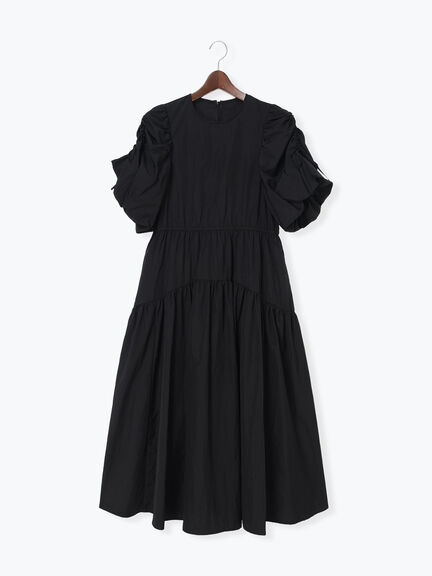 スリーブリボンロングワンピース（グレー/ブラック）｜Te chichi（テチチ）通販