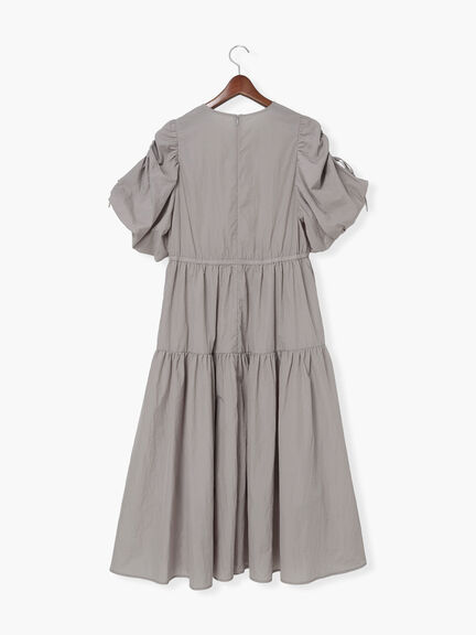 スリーブリボンロングワンピース（グレー/ブラック）｜Te chichi（テチチ）通販