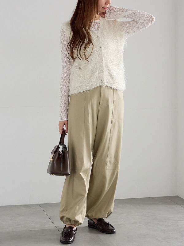 Hella パッチワーク レース ブラウス　アイボリー Hella パッチワーク レース ブラウス アイボリー patchwork